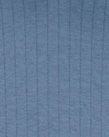 Baby Hooded Quilted Pullover - Blue, 