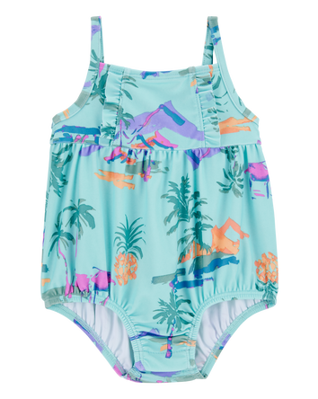 B&eacute;b&eacute; Maillot de bain 1 pi&egrave;ce &agrave; motifs tropicaux, 