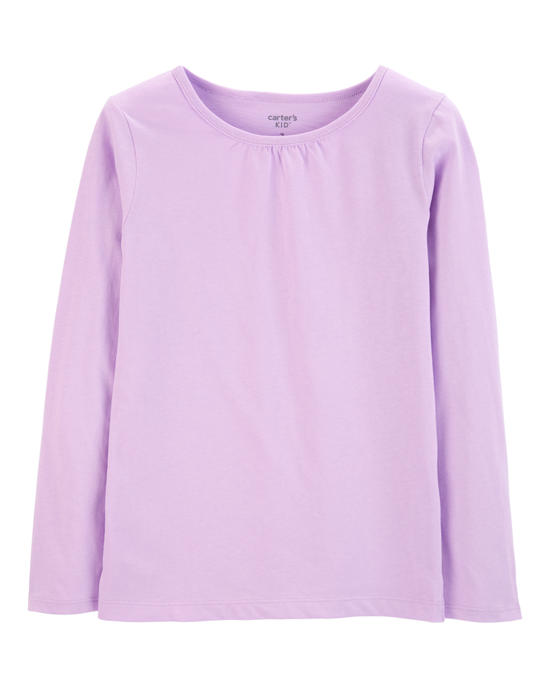 Kid Purple Cotton Tee, image 1 of 4 slides