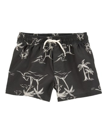 Toddler Palm Tree Swim Trunks, 