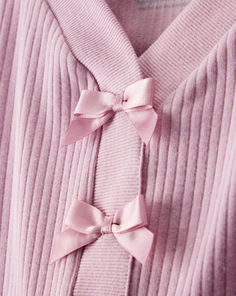 Girls 2-Piece Long-Sleeve Tee & Pant Set - Pink, image 2 of 4 slides