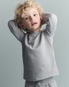 Toddler Long-Sleeve Relaxed Tee - Light Blue, image 1 of 6 slides