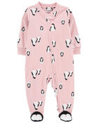 Baby Penguin Fleece Zip-Up Footie Sleeper Pyjamas, image 1 of 5 slides