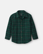 Tout-petit gar&ccedil;on - Chemise boutonn&eacute;e manches longues &agrave; carreaux &ndash; Vert, image 1 sur 2 diapositives