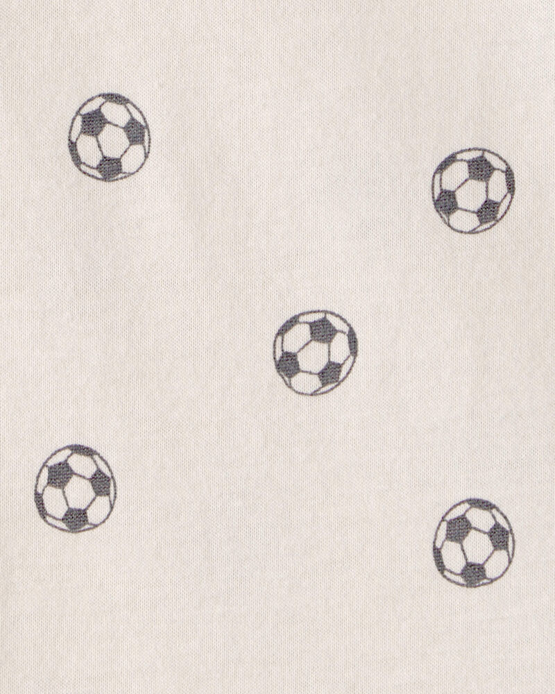 B&eacute;b&eacute; - Cache-couche &agrave; imprim&eacute; de soccer - Ivoire, image 2 sur 2 diapositives