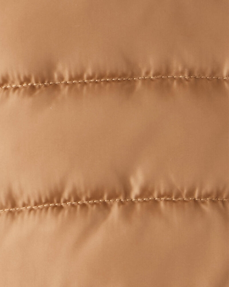 Baby Boy Midweight Packable Puffer - Brown, image 4 of 4 slides