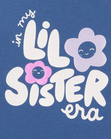 Toddler Lil' Sister Short-Sleeve Graphic Tee - Blue, 
