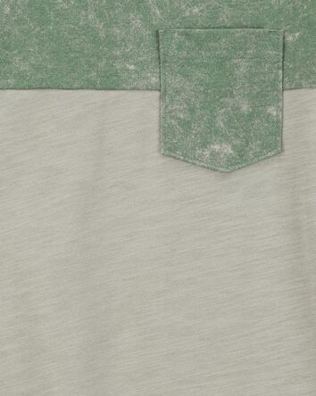 Kid Solid Woven Short-Sleeve Tee - Green, 