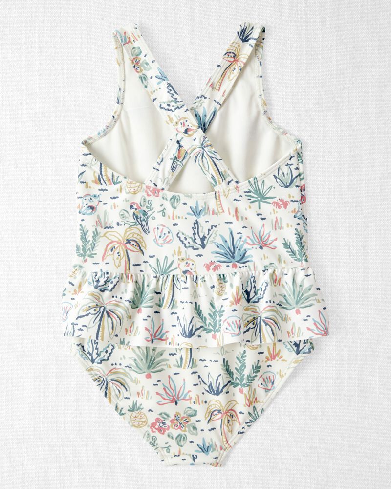 Tout-petit fille - Maillot de bain en mat&eacute;riaux recycl&eacute;s, Paradis tropical, image 2 sur 4 diapositives