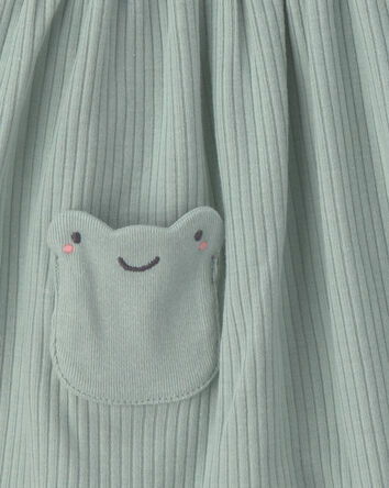 B&eacute;b&eacute; fille - Emballage 2 robes &agrave; manches courtes &agrave; motif grenouille - Vert, 