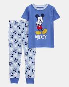 Enfant en bas &acirc;ge Pyjama 2 pi&egrave;ces en coton ajust&eacute; imprim&eacute; Disney&copy; Mickey Mouse - Bleu, image 1 sur 2 diapositives
