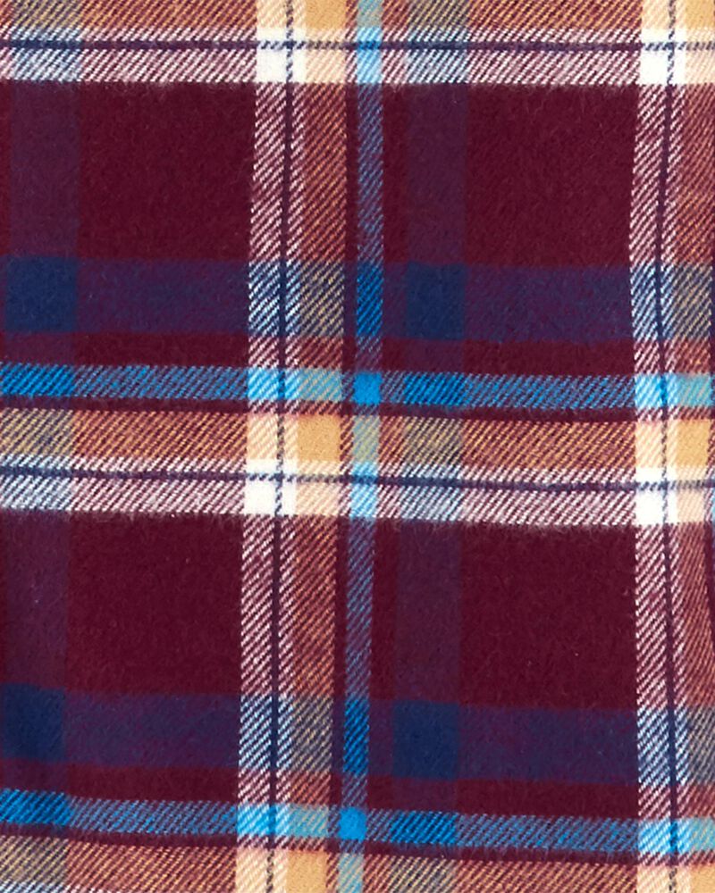 Kid Cozy Flannel Hooded Top, image 2 of 3 slides