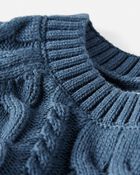 Toddler Organic Cotton Fair Isle Sweater in Dark Sea Blue, image 2 of 4 slides
