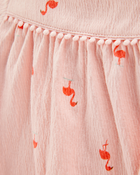 Toddler Flamingo Pom Pom Fashion Top - Pink, image 2 of 4 slides