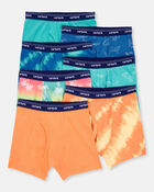 Boys 7-Pack Tropical Boxer Brief Underwear - Blue/Orange, image 1 of 2 slides