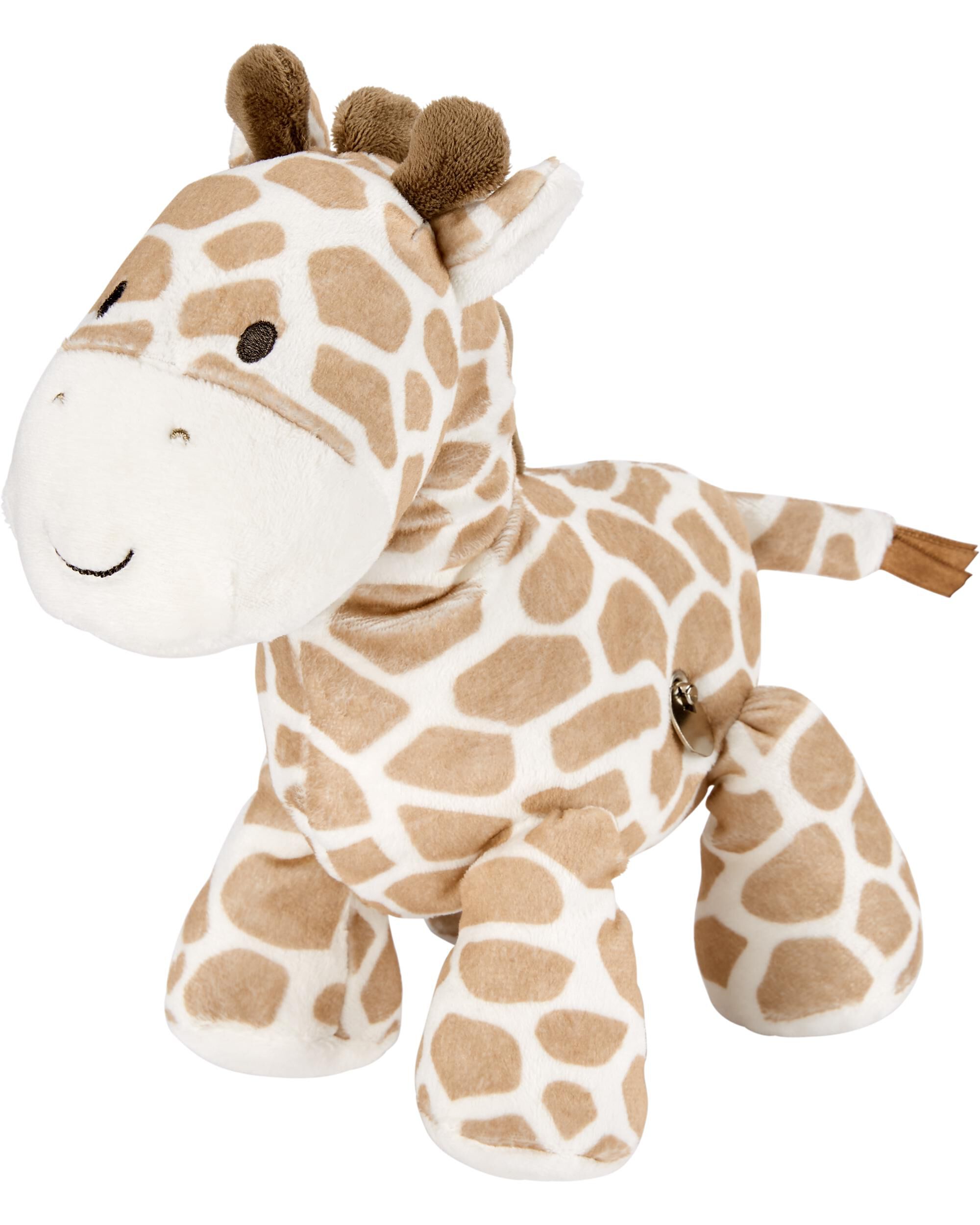 Carters Just One Year Musical Giraffe Yellow Brown Dot Wind Up Baby Toy 