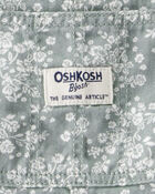 Toddler Floral Print Overalls - Green, image 3 of 4 slides