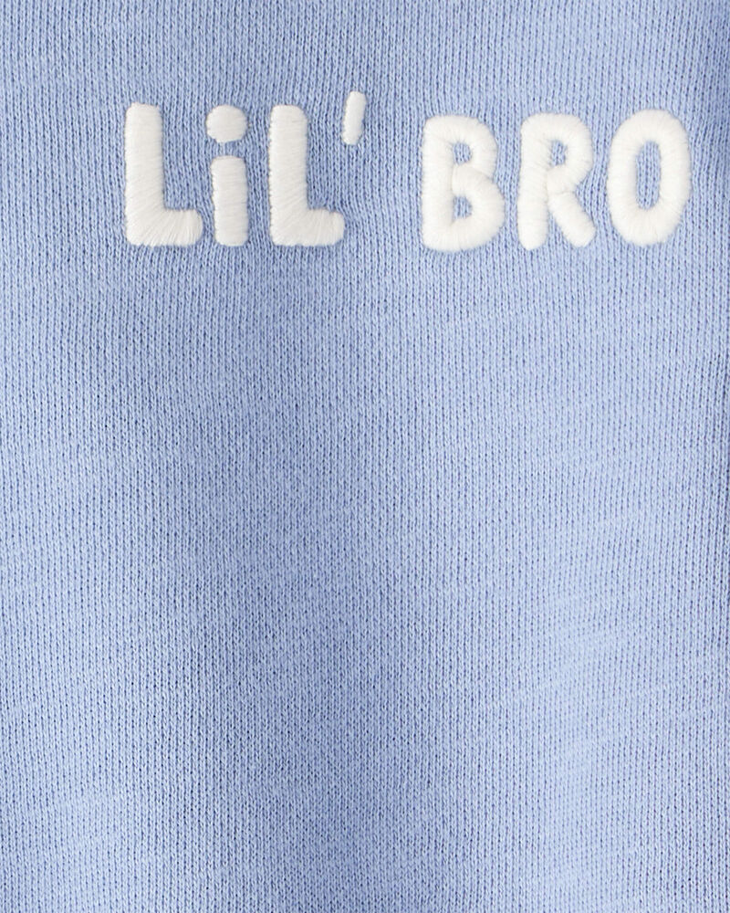 Baby Organic Cotton Lil' Bro Bubble Bodysuit, image 3 of 5 slides