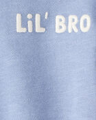 Baby Organic Cotton Lil' Bro Bubble Bodysuit, image 3 of 5 slides