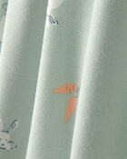 Baby Bunny PurelySoft 2-Way Zip 1-Piece Pajama - Green, image 5 of 7 slides