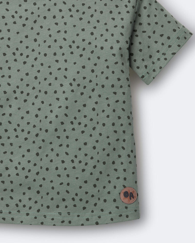 Tout-petit - T-shirt d&eacute;contract&eacute; &agrave; pois - Vert olive, image 4 sur 6 diapositives