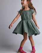 Tout-petit fille - Robe Avenue Twirl&trade; &agrave; imprim&eacute; de pois - Vert olive, image 1 sur 6 diapositives
