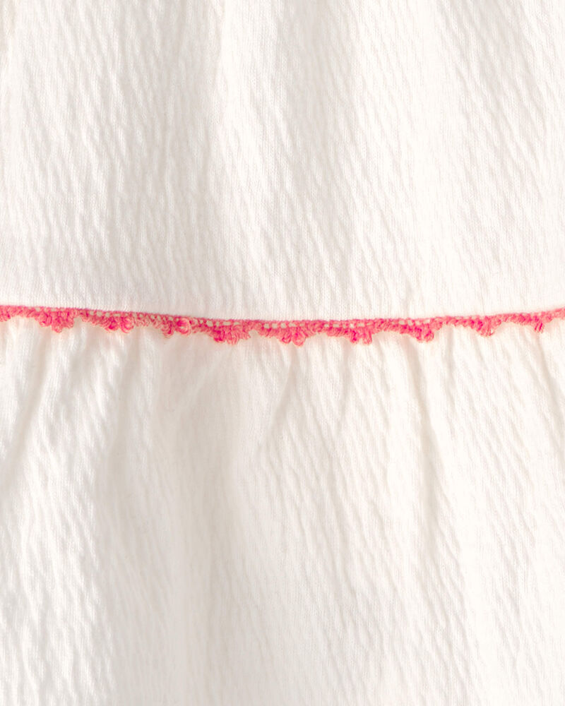 Tout-petit fille - Jupe-short en tissu froiss&eacute; - Ivoire, image 3 sur 3 diapositives