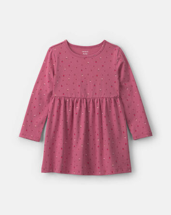 Toddler Girl Polka Dot Long-Sleeve Dress - Pink, 