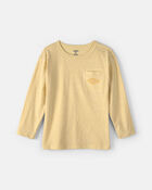 Gar&ccedil;ons - T-shirt manches longues &agrave; logo OKBG - Jaune, image 1 sur 2 diapositives