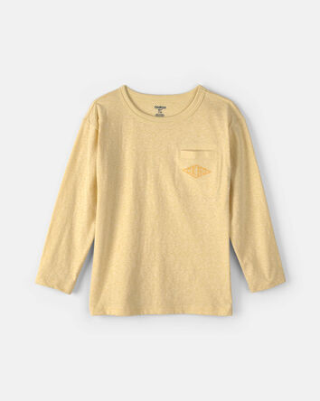 Gar&ccedil;ons - T-shirt manches longues &agrave; logo OKBG - Jaune, 