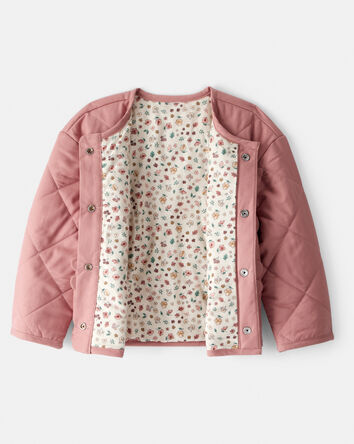 Tout-petit fille - Blouson mode matelassé à manches longues - Rose, 