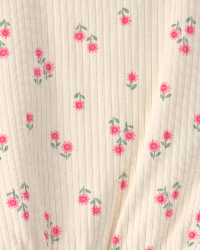 B&eacute;b&eacute; fille - Ensemble 2 pi&egrave;ces haut manches courtes et pantalon - Cr&egrave;me, image 3 sur 3 diapositives
