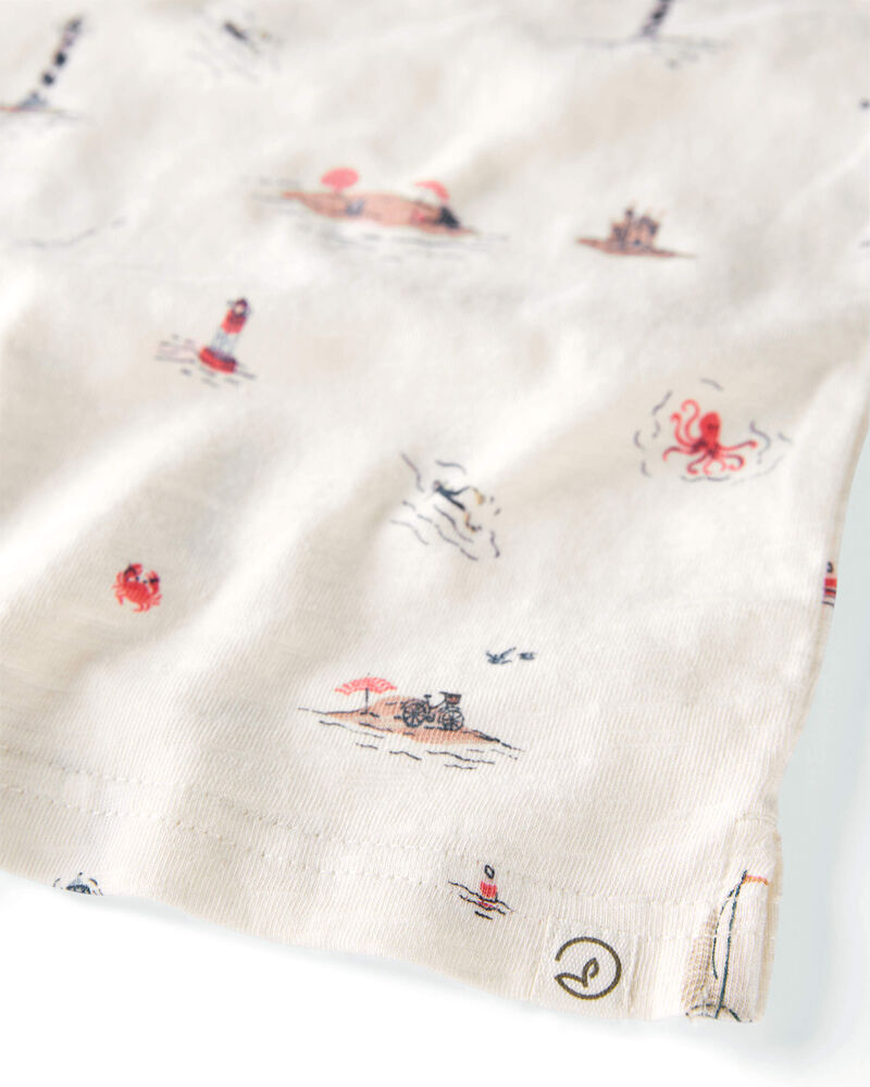 Kid 2-Pack Organic Cotton Coastal Knit Tees, image 2 of 5 slides