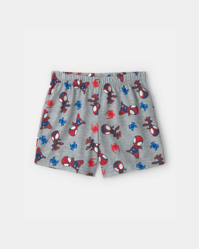 Toddler Boy 2-Piece &copy;Marvel Spider-Man Short-Sleeve Pyjama Set - Blue/Grey, image 3 of 6 slides