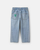 Toddler Boy Clover St. Patrick's Day Baggy Jeans - Light Wash, image 2 of 6 slides