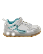 Tout-petit Espadrilles métalliques à lumières - Argent/Turquoise, image 2 sur 8 diapositives