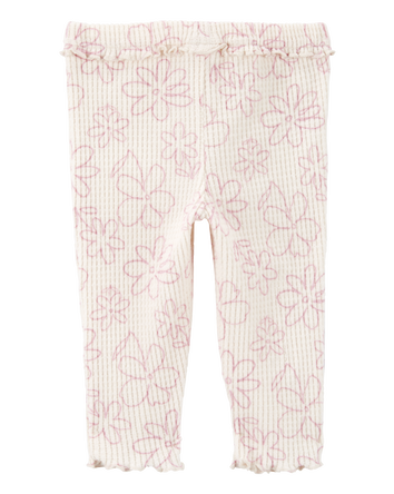 Baby Floral Pull-On Thermal Pants, 