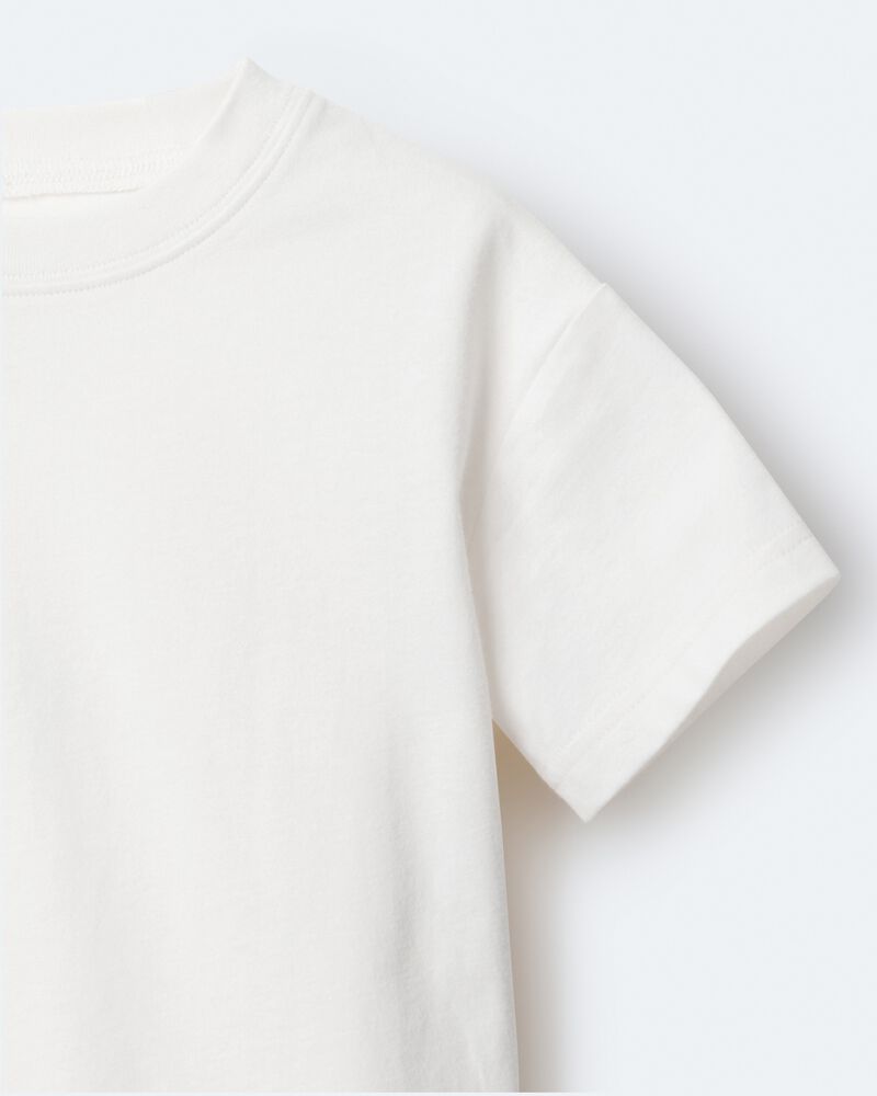 Toddler Neutral Short-Sleeve Relaxed Graphic Tee - Cream, image 6 of 6 slides