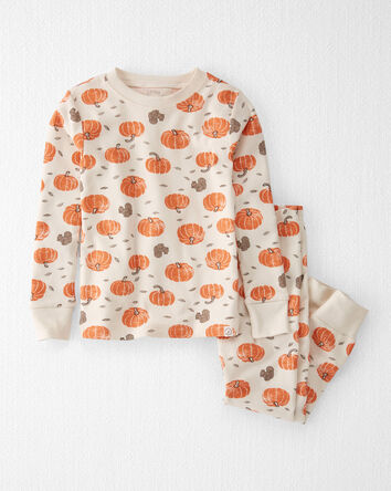 Toddler 2-Piece Organic Cotton Pajamas in Harvest Pumpkins, 