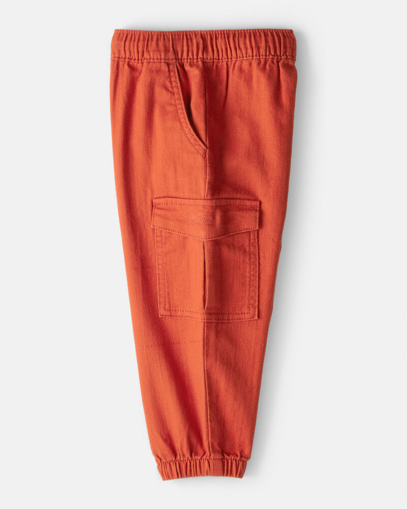 Toddler Boy Cotton Fashion Cargo Pants - Orange, image 3 of 5 slides
