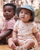 Baby Boy 2-Piece Gingham Set Made with Organic Cotton, image 2 of 8 slides