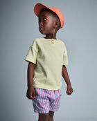 Toddler Boy Henley Tee with Pocket - Yellow, image 4 of 5 slides