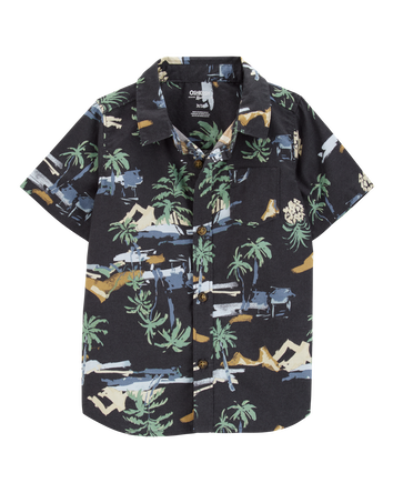 Baby Short-Sleeve Button-Front Shirt, 
