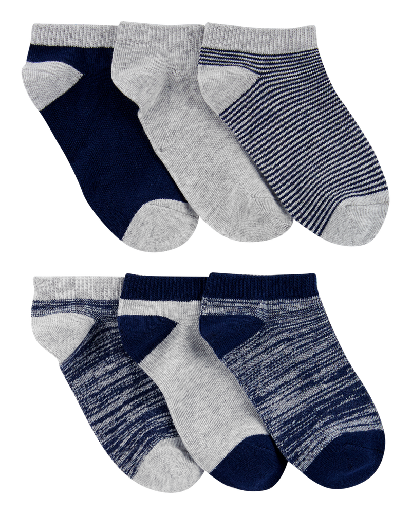 Boys 6-Pack Ankle Socks, image 1 of 2 slides
