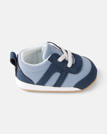 Baby Boy Striped Casual Sneakers - Blue, 