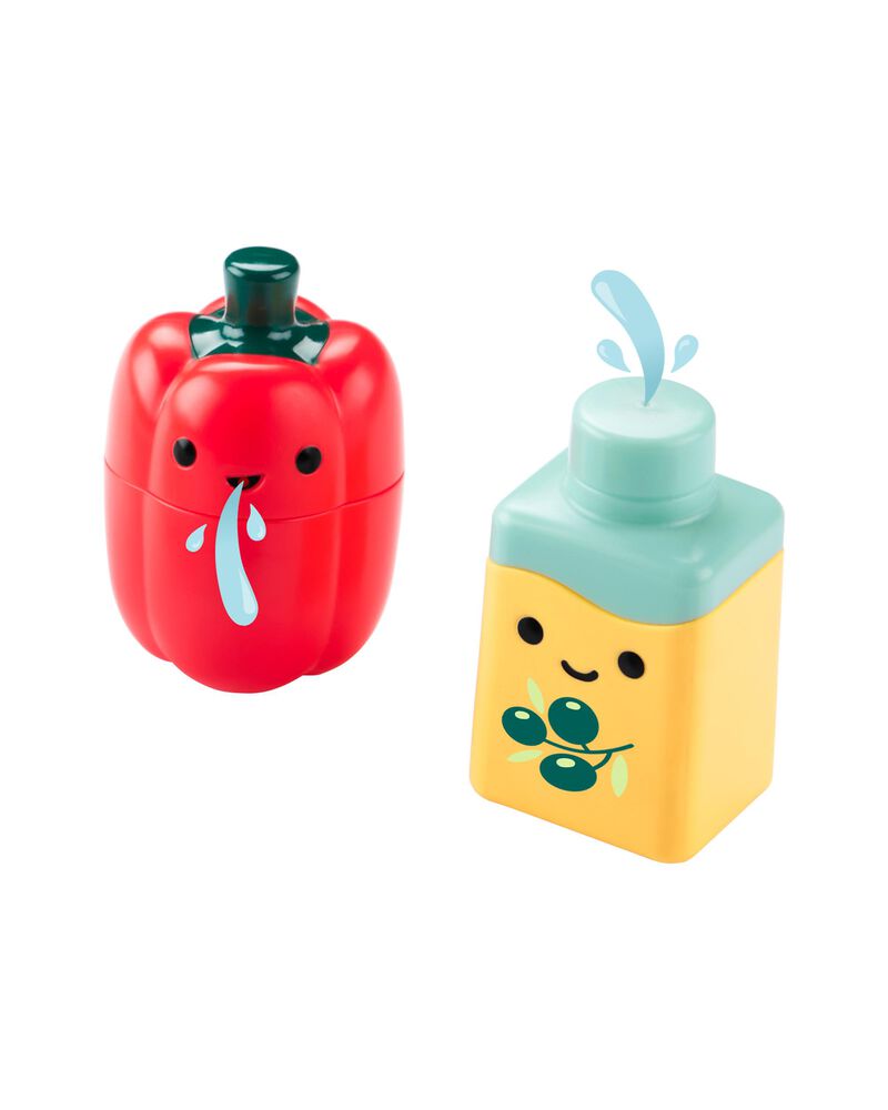 Coffret de jouets de bain Caf&eacute; tub-to-table et salade &agrave; pr&eacute;parer et servir, image 5 sur 6 diapositives