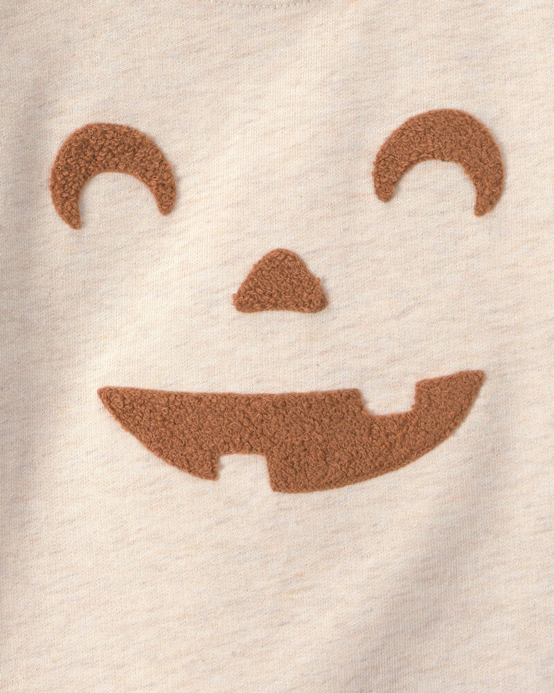 Toddler Pumpkin Halloween Pullover Sweatshirt - Cream, image 3 of 4 slides