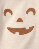 Toddler Pumpkin Halloween Pullover Sweatshirt - Cream, image 3 of 4 slides