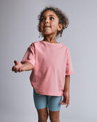 Toddler Girl Rolled Cuff Tee - Light Pink, image 4 of 5 slides