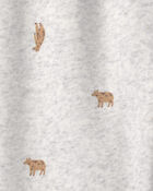 Baby Boy 2-Piece Bear Fleece Hooded Top & Pant Set - Brown/White, image 4 of 5 slides